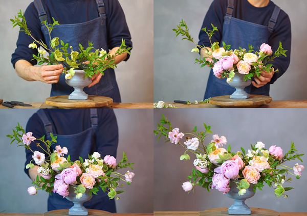 Cách cắm hoa đẹp để bàn