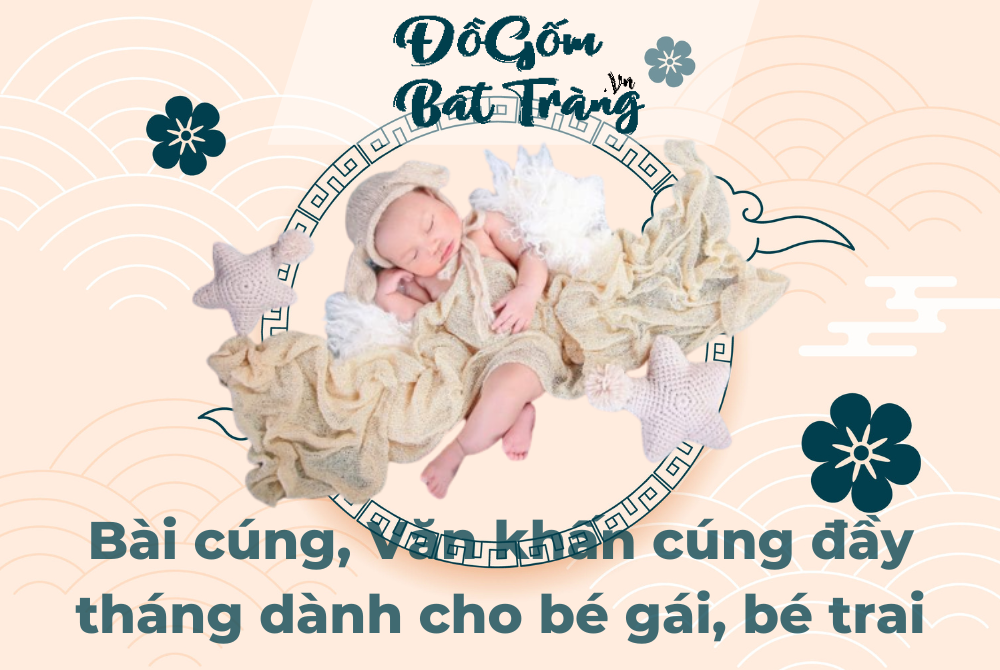 Bài cúng, Văn khấn cúng đầy tháng dành cho bé gái, bé trai